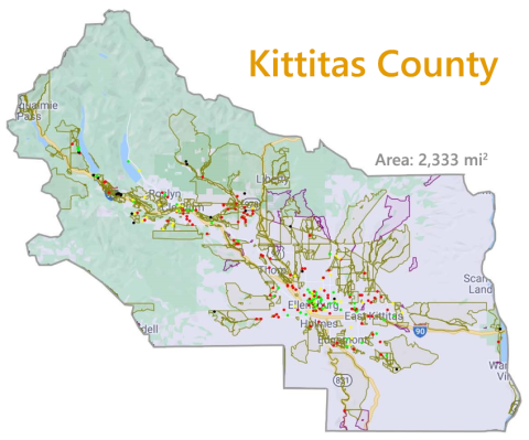 Kittitas County Map
