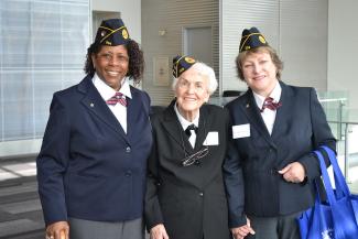 Women veterans at a conference
