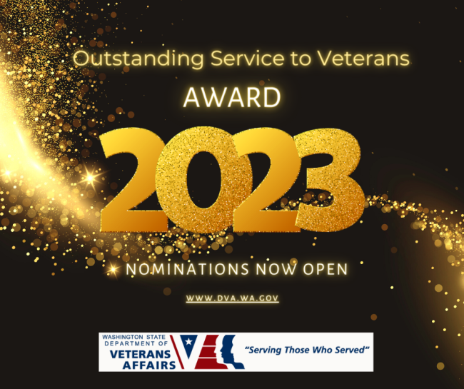 2023 Outstanding Service to Veterans Award Nominations Now Open